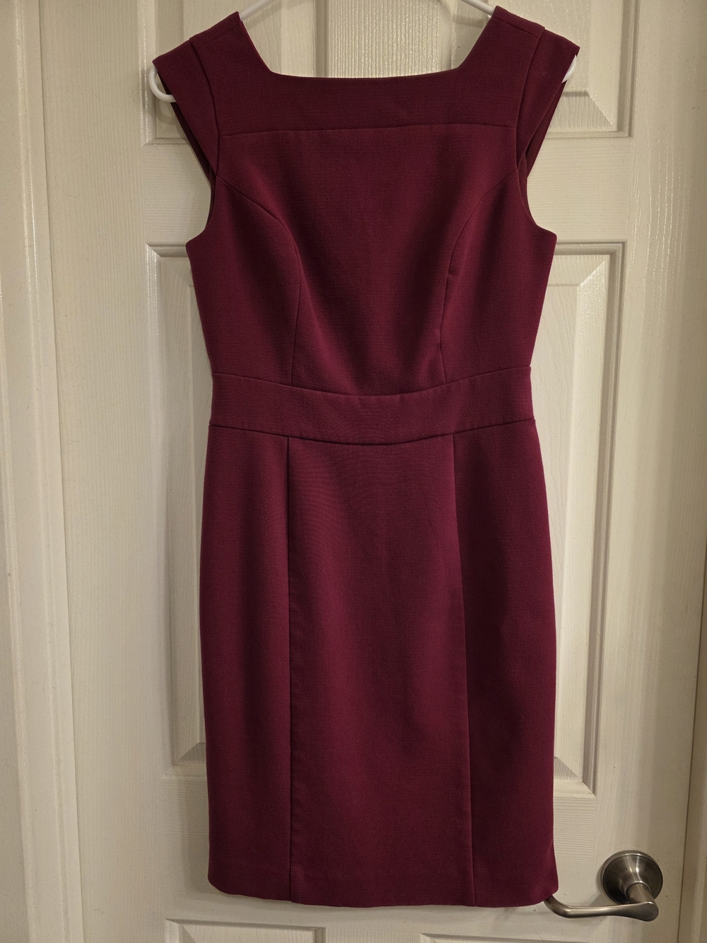 The Limited Burgundy Cap-Sleeve Sheath Dress